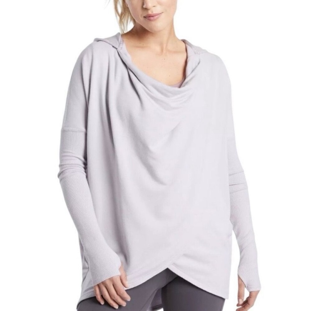 Athleta Purana Wrap Sweatshirt Lilac Purple